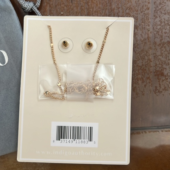 Indigo Authority Necklace & Earrings - Picture 2 of 3